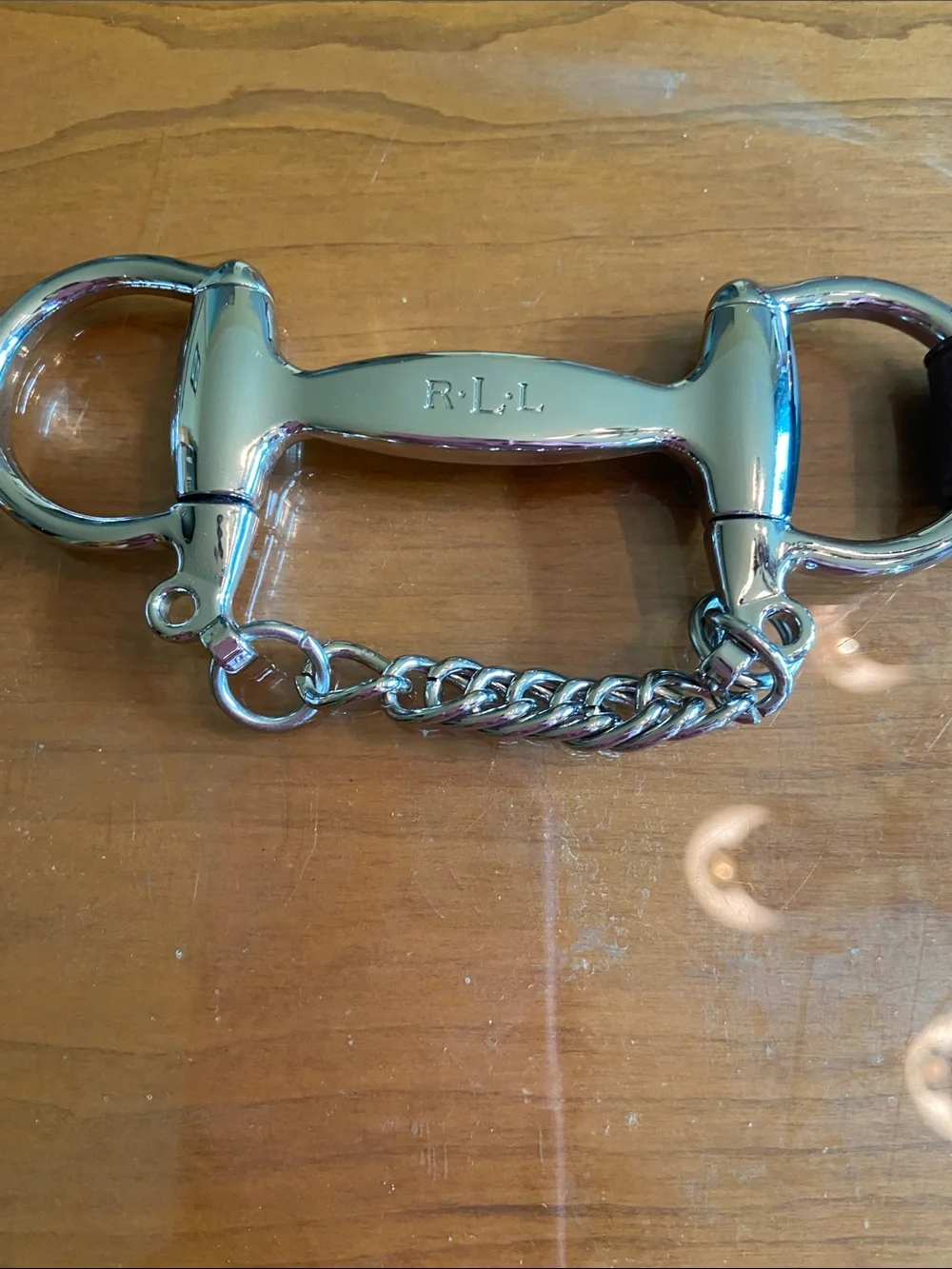 Lauren Ralph Lauren Brown Belt with Branded Buckle. L